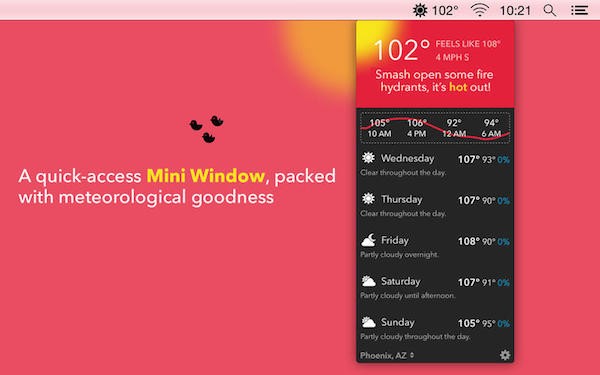 CARROT Weather for mac