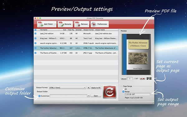 4Video PDF Converter for Mac