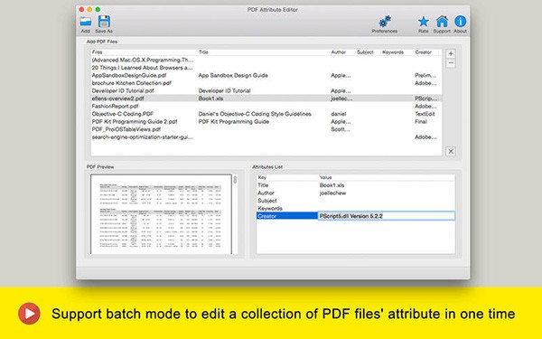 PDF Attribute Editor Mac