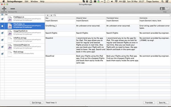 StringsManager for Mac