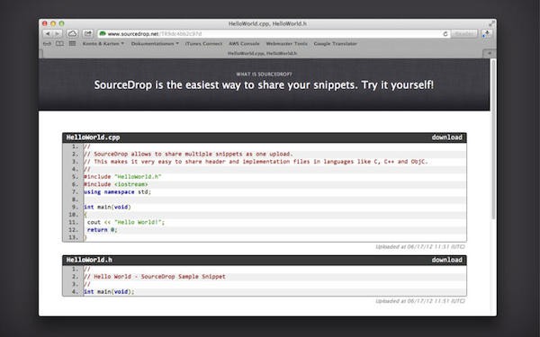 SourceDrop for mac